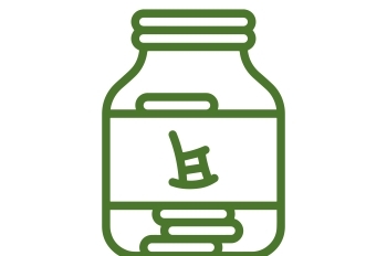 Jar with a rocking chair inside